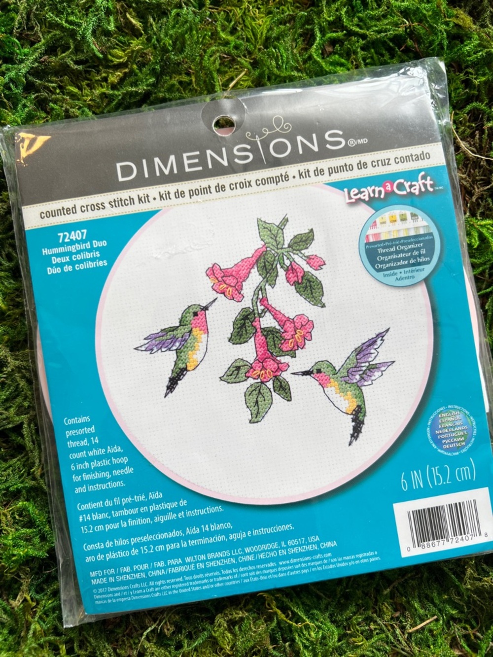 Dimensions Learn-A-Craft Hummingbird Duo Counted Cross Stitch Kit. NEW!!